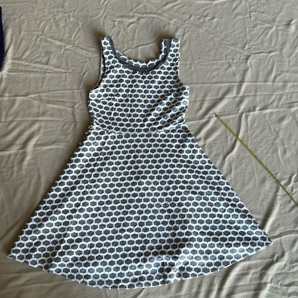 Pixley gray and white dress